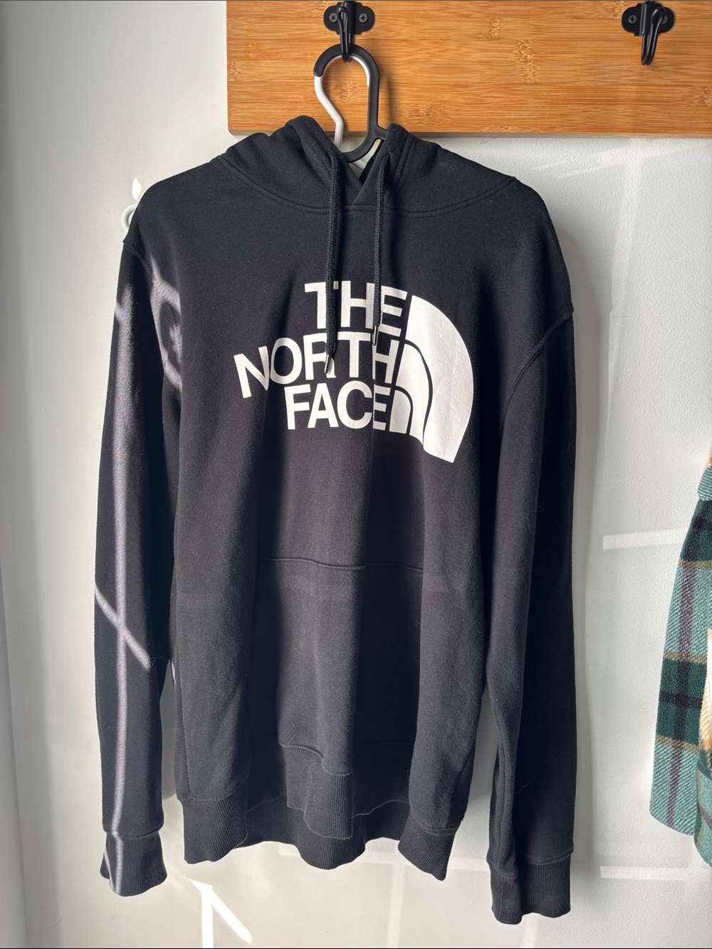 The North Face Black Hoodie with White Logo